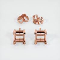 14K Rose Gold Studs Earring Setting Image