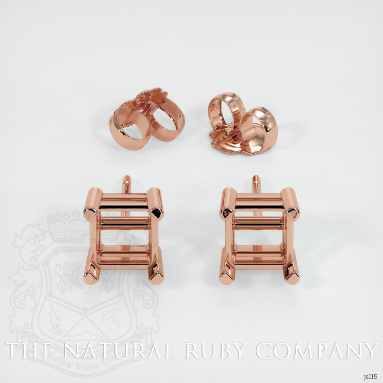 14K Rose Gold Studs Earring Setting