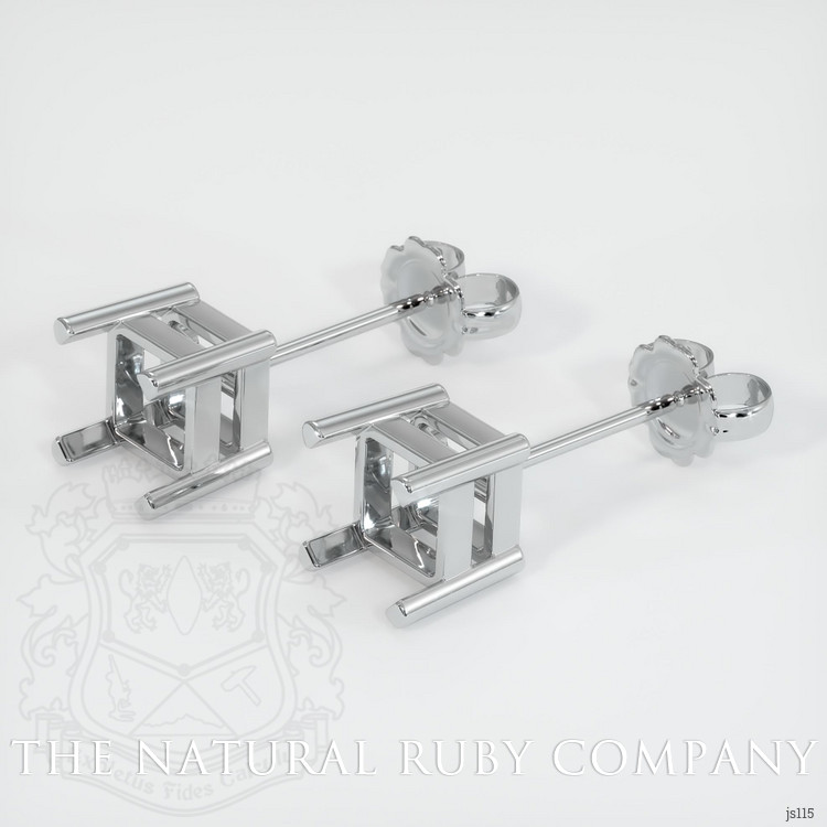 14K White Gold Studs Earring Setting