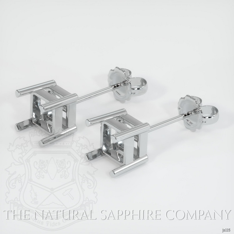 14K White Gold Studs Earring Setting