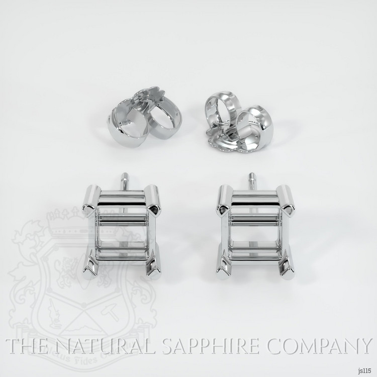 14K White Gold Studs Earring Setting