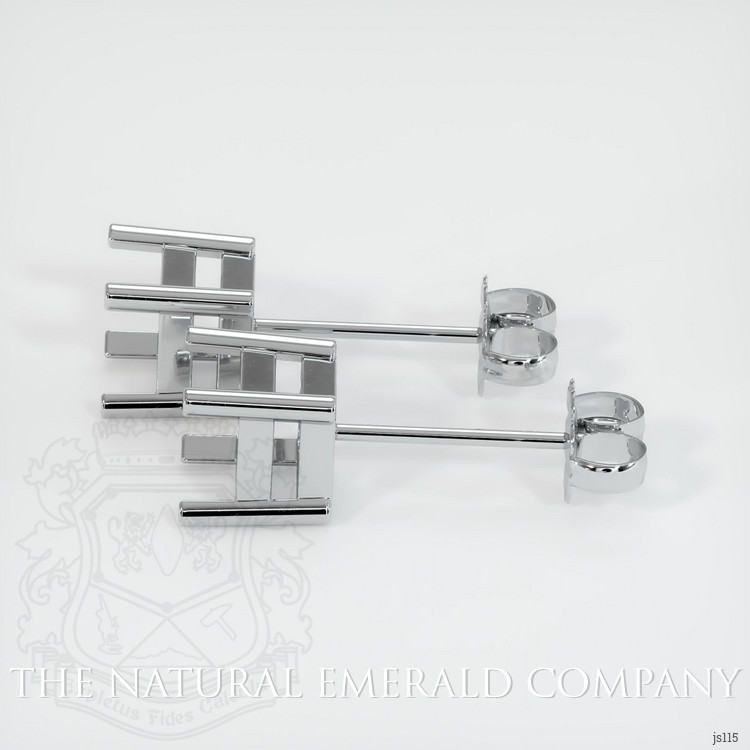 18K White Gold Studs Earring Setting