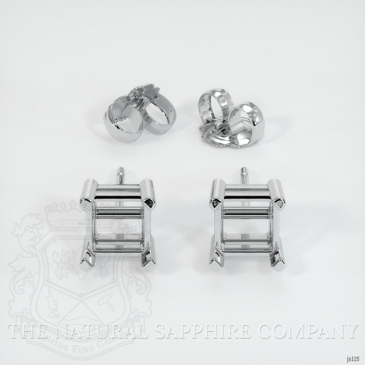 18K White Gold Studs Earring Setting