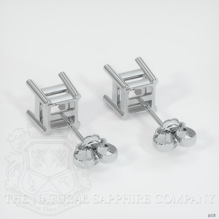 18K White Gold Studs Earring Setting