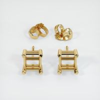 14K Yellow Gold Studs Earring Setting Image