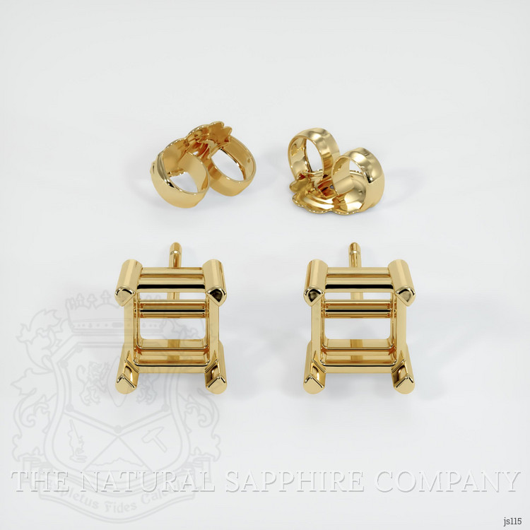 14K Yellow Gold Studs Earring Setting