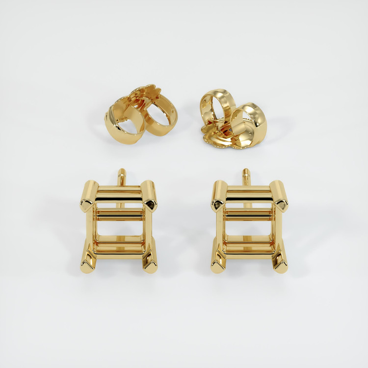 14K Yellow Gold Studs Earring Setting