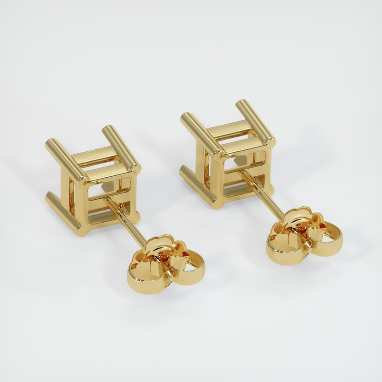 14K Yellow Gold Studs Earring Setting