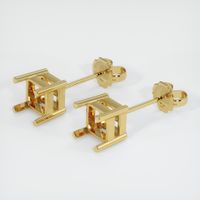 18K Yellow Gold Studs Earring Setting Video