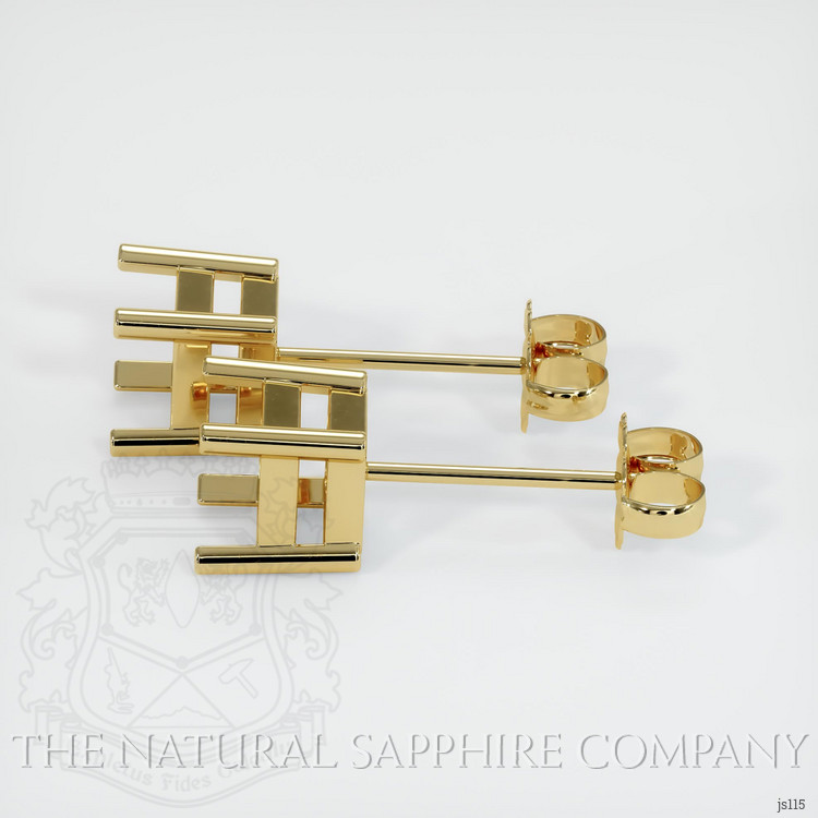 18K Yellow Gold Studs Earring Setting