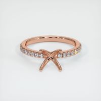 14K Rose Gold Pave Ring Setting Image
