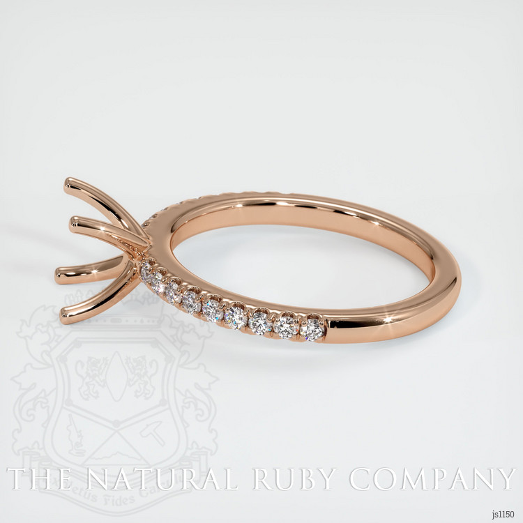 18K Rose Gold Pave Ring Setting