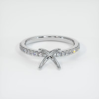10K White Gold Pave Ring Setting Image