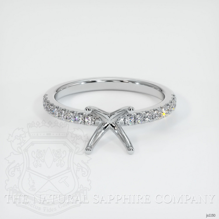 10K White Gold Pave Ring Setting