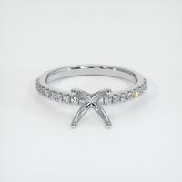 14K White Gold Pave Ring Setting Image