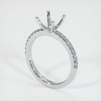 18K White Gold Pave Ring Setting Video