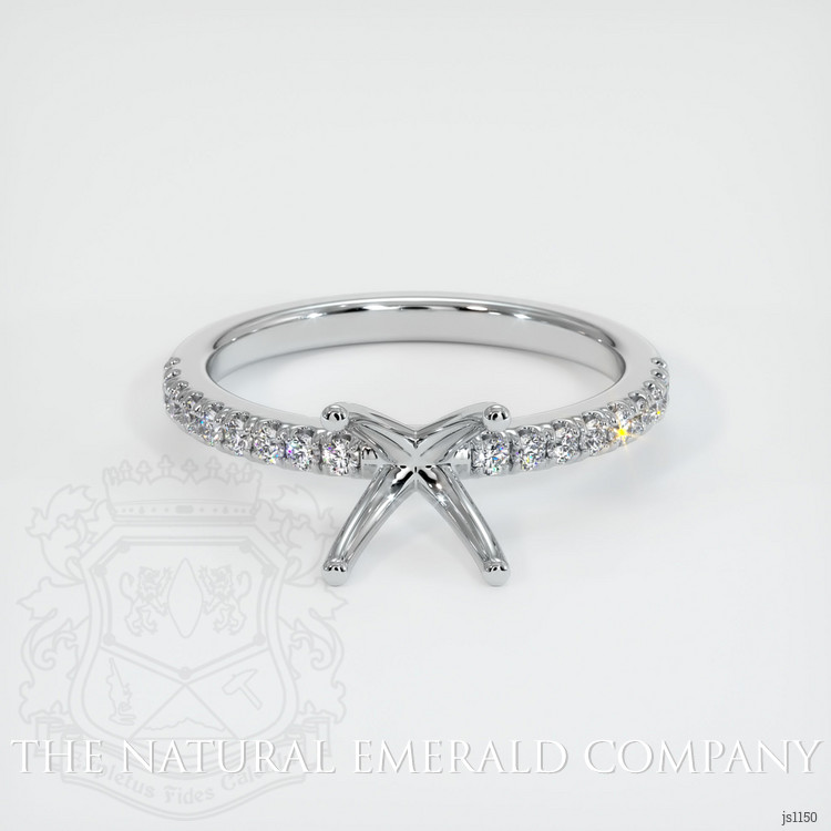 18K White Gold Pave Ring Setting