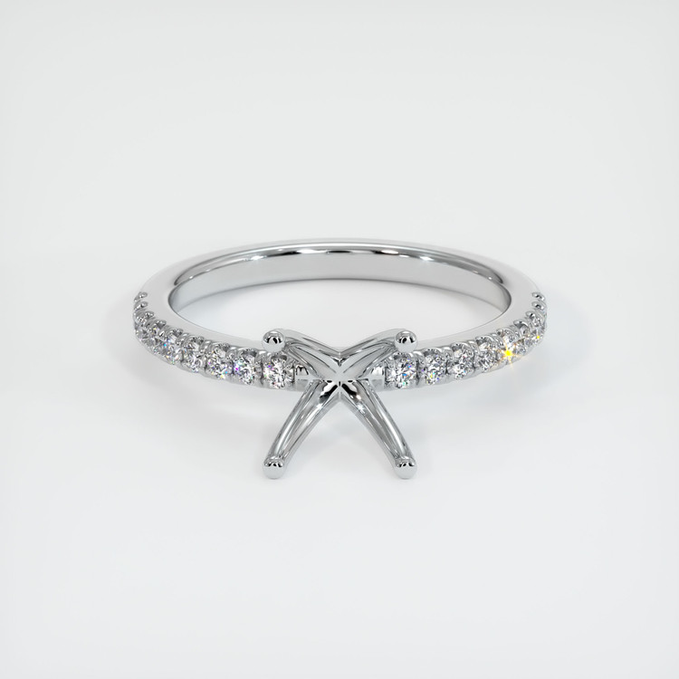 18K White Gold Pave Ring Setting