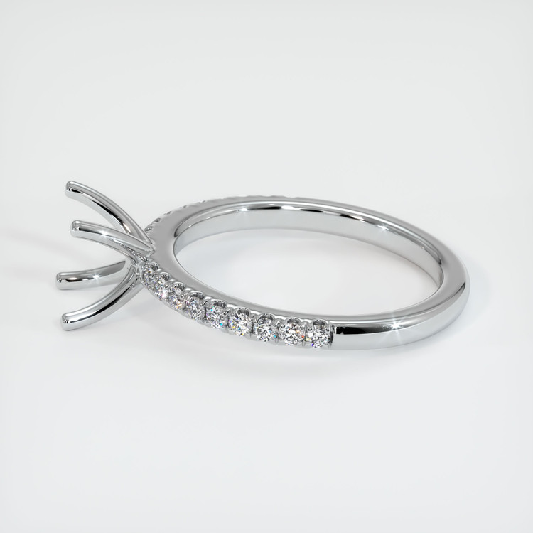 18K White Gold Pave Ring Setting