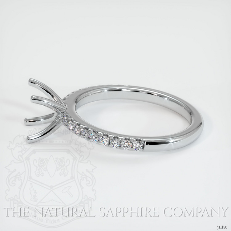 18K White Gold Pave Ring Setting