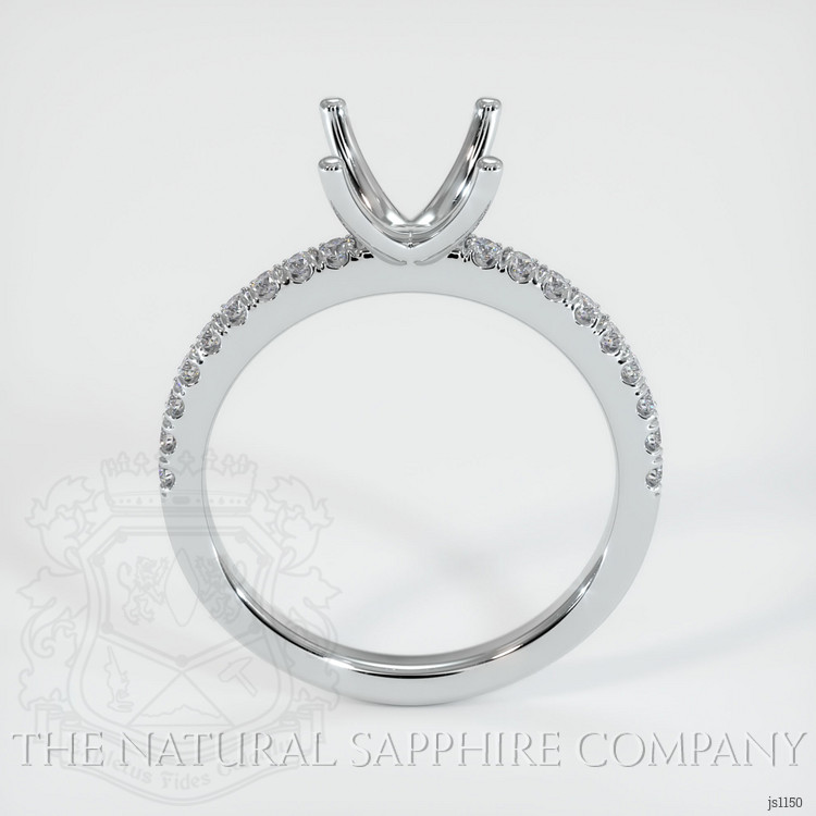 18K White Gold Pave Ring Setting