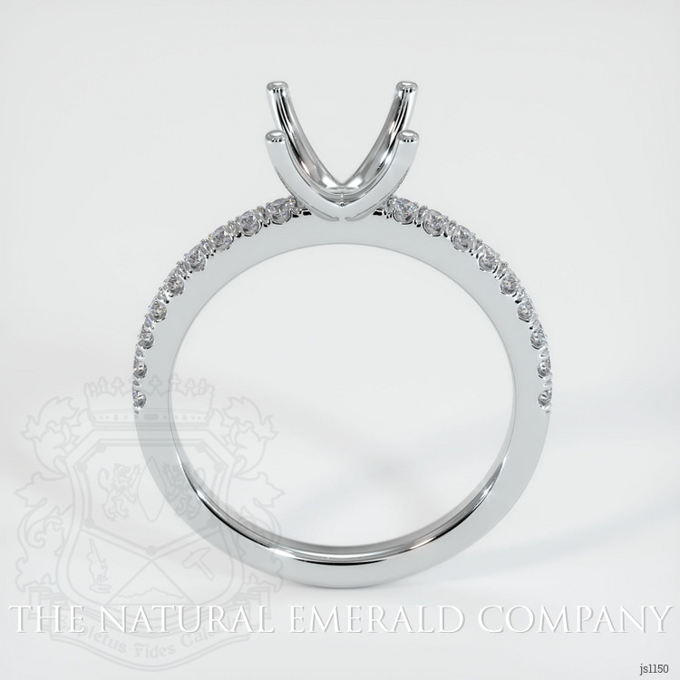 18K White Gold Pave Ring Setting