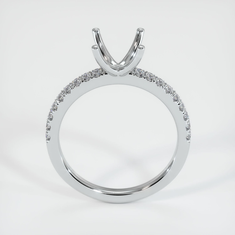 18K White Gold Pave Ring Setting
