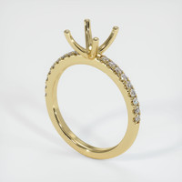 10K Yellow Gold Pave Ring Setting Video