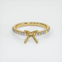 10K Yellow Gold Pave Ring Setting Image