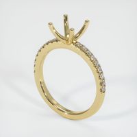 14K Yellow Gold Pave Ring Setting Video