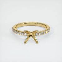 14K Yellow Gold Pave Ring Setting Image