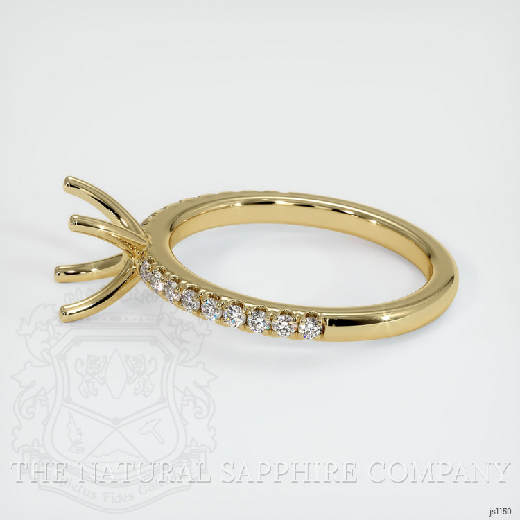 14K Yellow Gold Pave Ring Setting