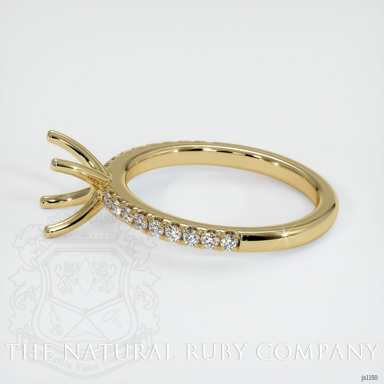 14K Yellow Gold Pave Ring Setting