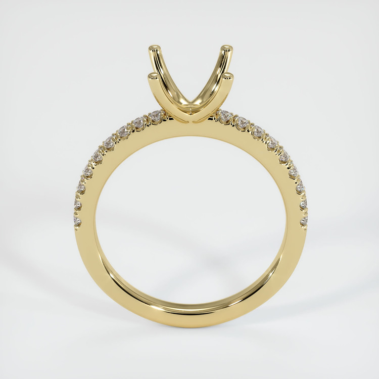 14K Yellow Gold Pave Ring Setting