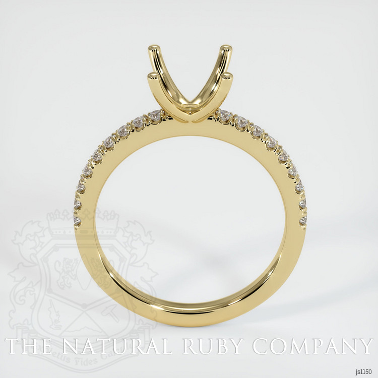 14K Yellow Gold Pave Ring Setting