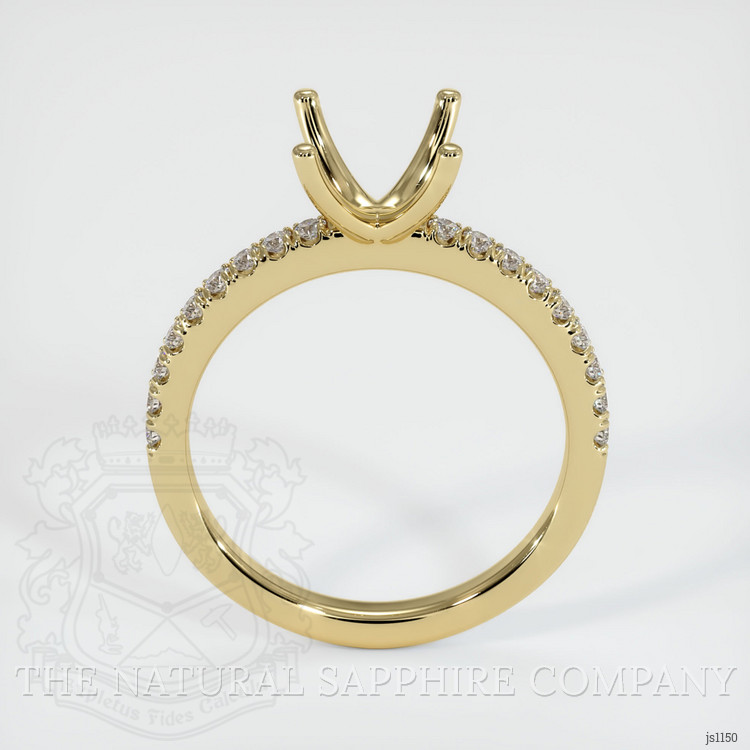 14K Yellow Gold Pave Ring Setting
