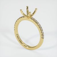 18K Yellow Gold Pave Ring Setting Video