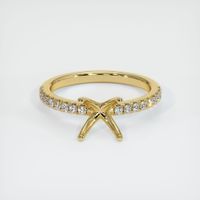 18K Yellow Gold Pave Ring Setting Image