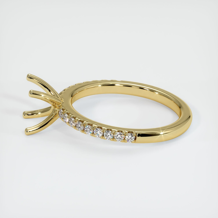 18K Yellow Gold Pave Ring Setting