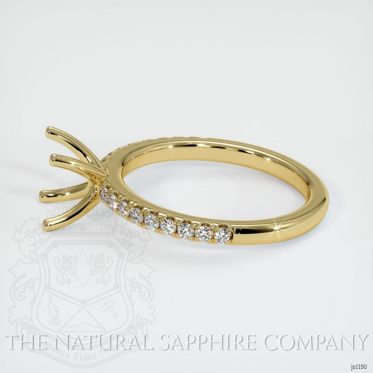 18K Yellow Gold Pave Ring Setting