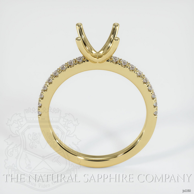 18K Yellow Gold Pave Ring Setting