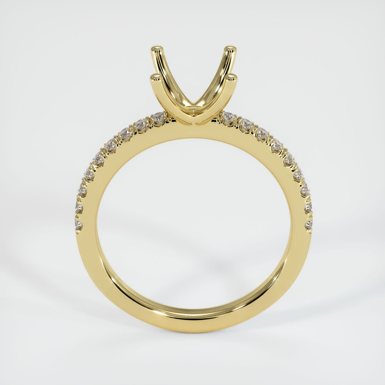 18K Yellow Gold Pave Ring Setting
