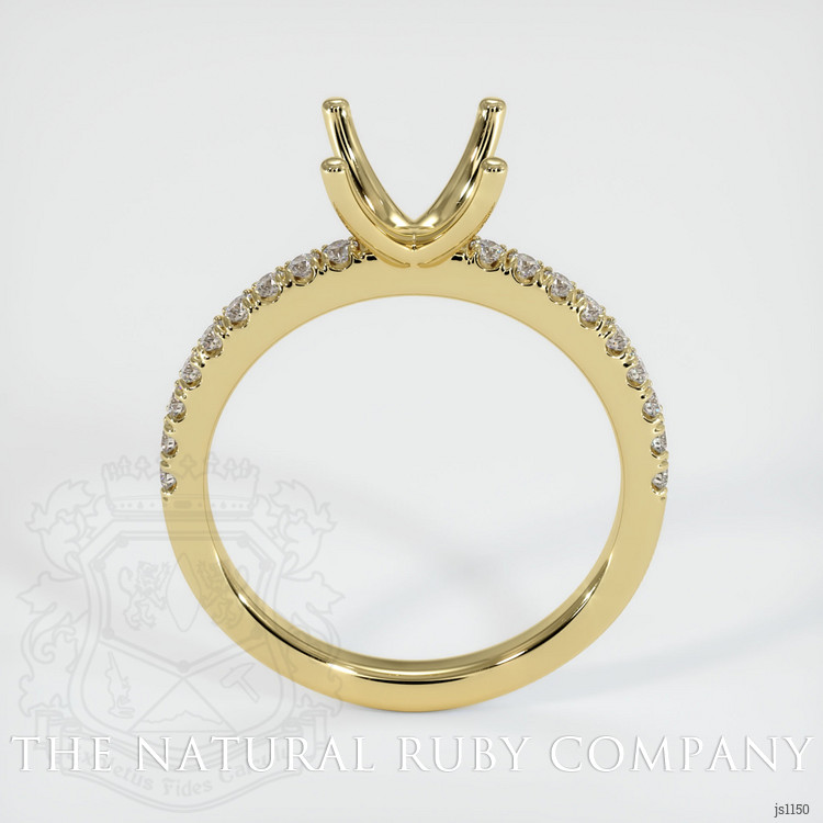 18K Yellow Gold Pave Ring Setting