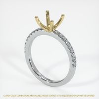 14K Yellow & White Pave Ring Setting Video