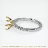 14K Yellow & White Pave Ring Setting Image