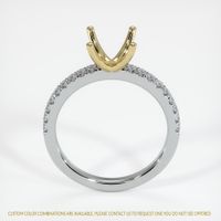 14K Yellow & White Pave Ring Setting Image