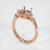 14K Rose Gold Accent Stones Ring Setting Video
