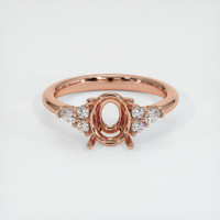 14K Rose Gold Accent Stones Ring Setting Image