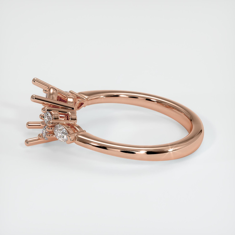 14K Rose Gold Accent Stones Ring Setting