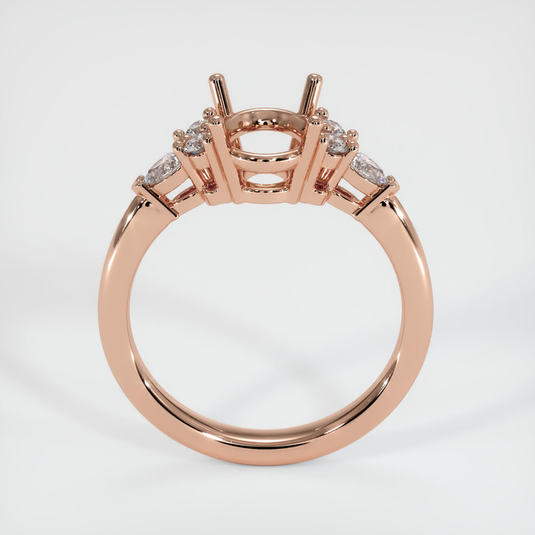 14K Rose Gold Accent Stones Ring Setting